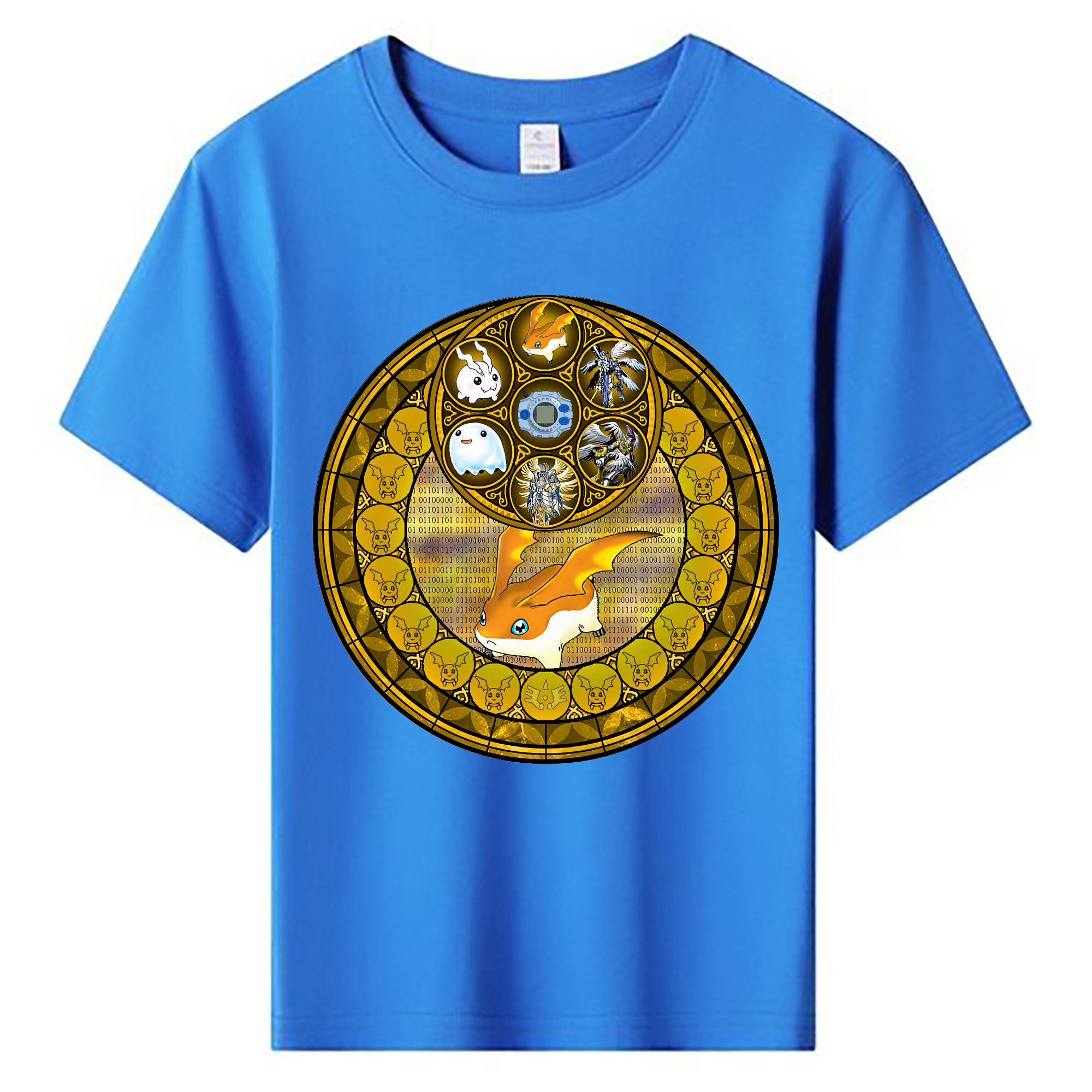 （画像用） Digimon デジタルモンスター/デジモン 綿100％キッズTシャツ（フロントプリント）